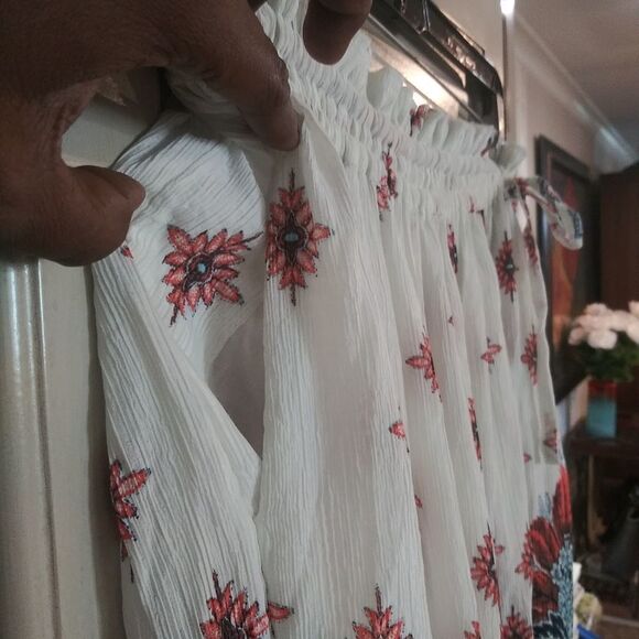 Free People Gold Dust Printed Wide-Leg Pants Beachy Vacation Boho - Picture 7 of 8